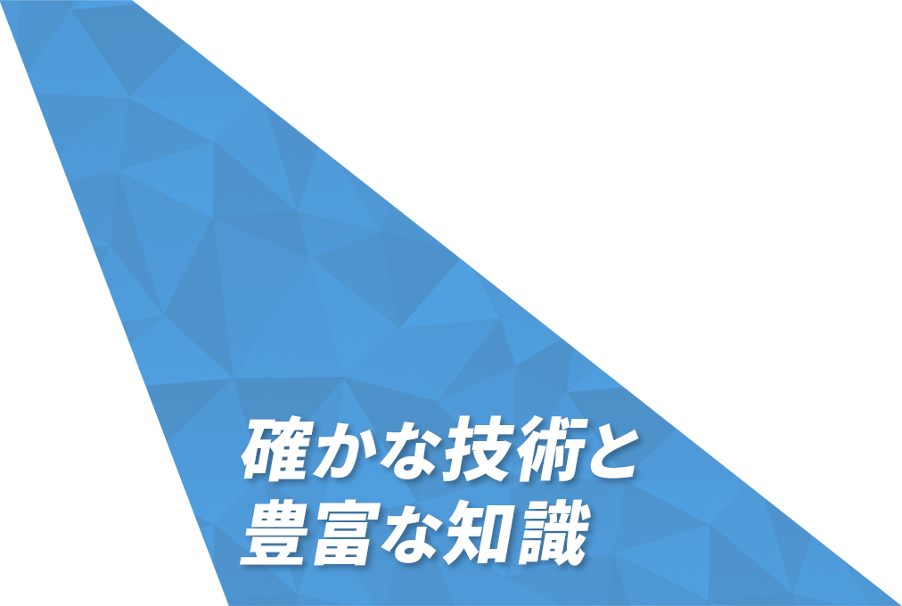 確かな技術と豊富な知識